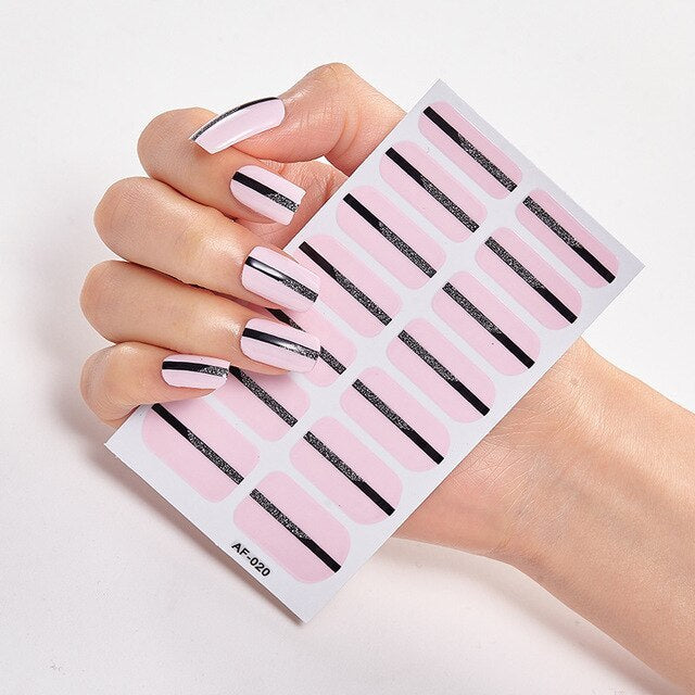 Solid Colors And Creative Nail Art Creative Women Salon Nail Decoration Fashion Nail Polish Nails Sticker Designer Nail Strip