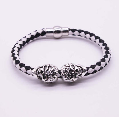 Explosion bracelet Punk style popular vintage braided skull bracelet 2097925340968