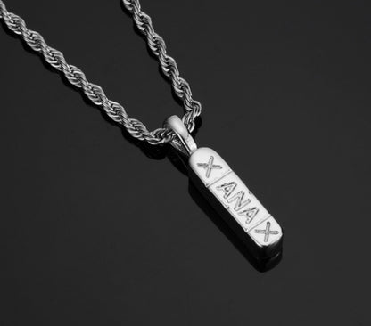 Tide brand men and women XANAX pendant Pure copper gold plated hip hop necklace jewelry 209835846135