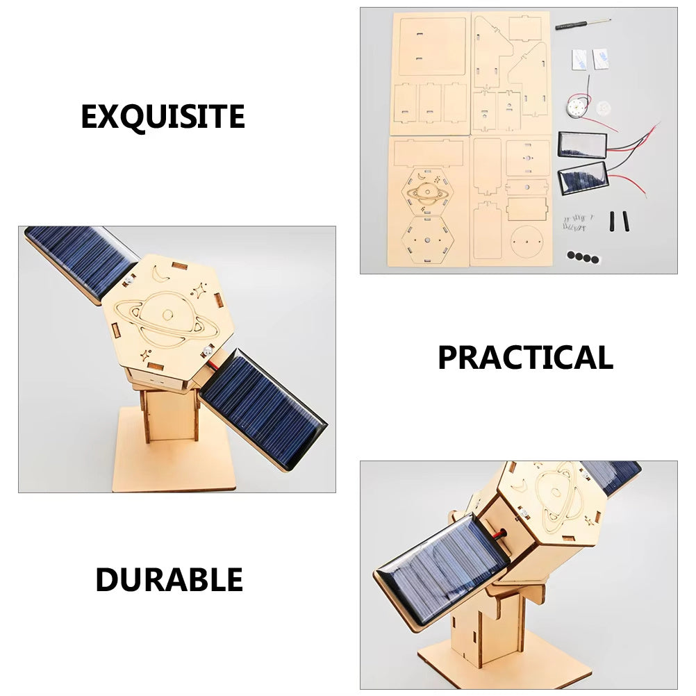 Diy Technology Small Production Stem Experimental Teaching Aids Space Model Artificial Satellite Educational Toys Solar Power