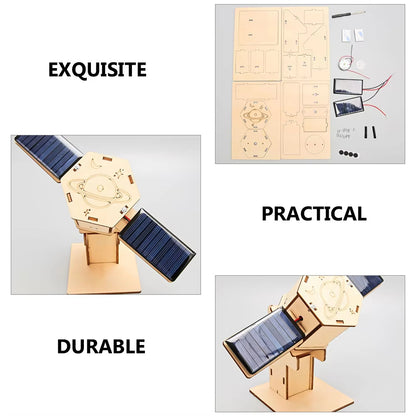 Diy Technology Small Production Stem Experimental Teaching Aids Space Model Artificial Satellite Educational Toys Solar Power