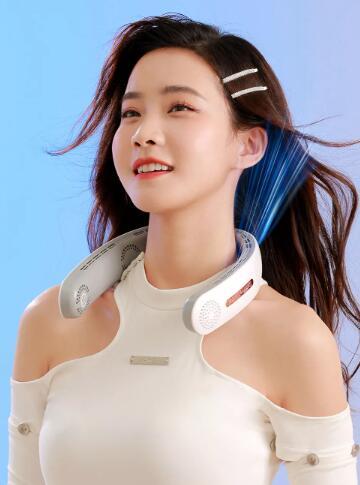 Lazy Mute Outdoor Sports USB Folding Leafless Hanging Neck Electric Fan 20c233bb 1b35 485f 8980 211db677a7ee