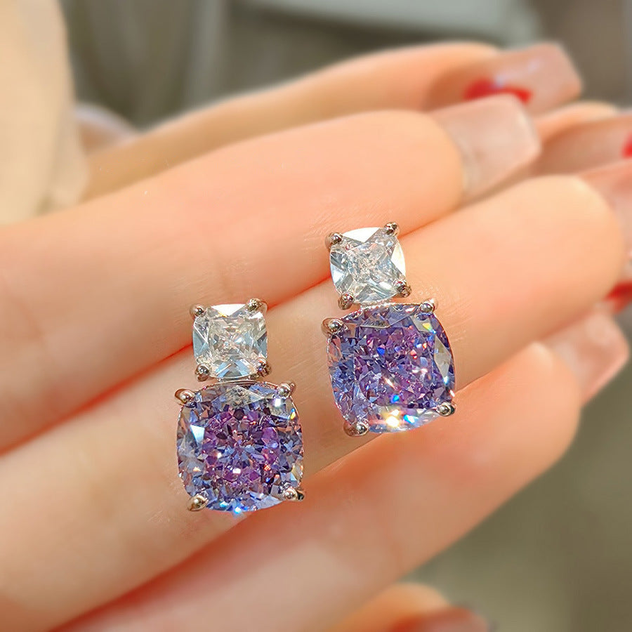 High Carbon Diamond Ice Flower Cut All-match Necklace 20fc2cb7 e3dc 4736 8a40 b36194d3d792