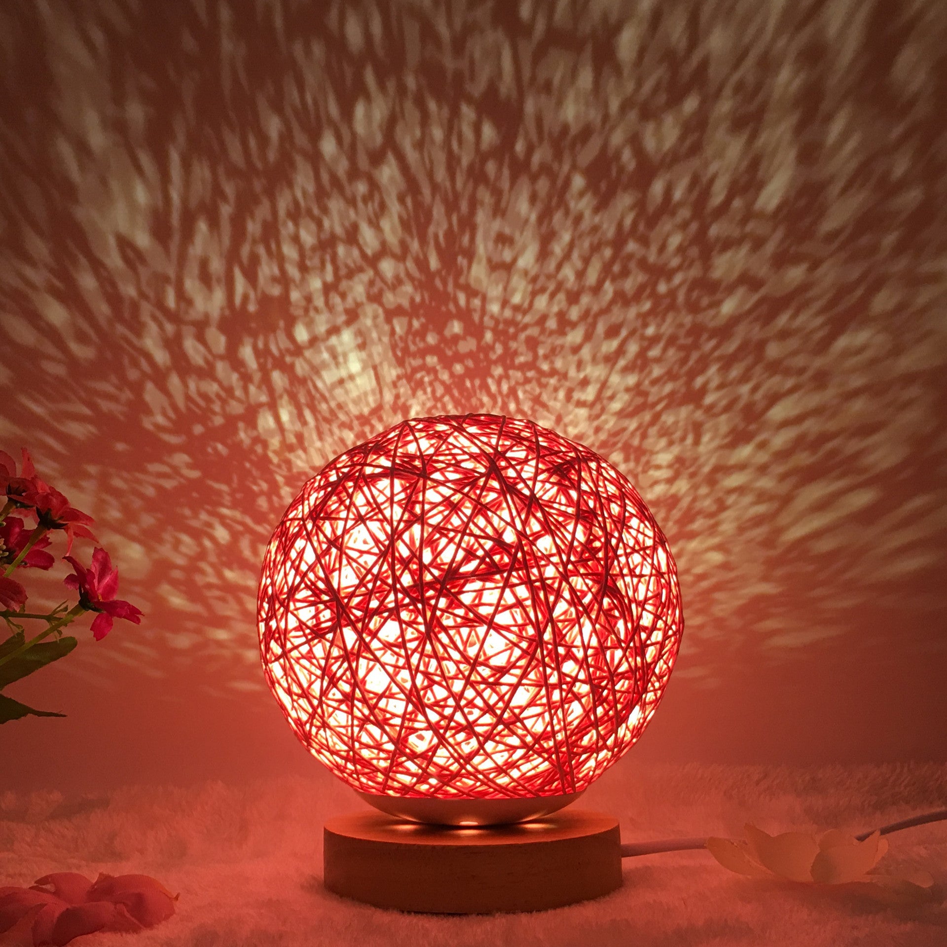 Amazon Hot Selling Creative Linen Table Lamp Novel and Unique LED Intelligent USB7 Color RGB16 Color Remote Control Rattan Ba
