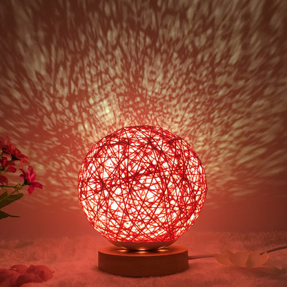 Amazon Hot Selling Creative Linen Table Lamp Novel and Unique LED Intelligent USB7 Color RGB16 Color Remote Control Rattan Ba