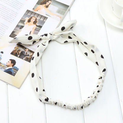 Big bow tie bunny ears headband 2103237232590