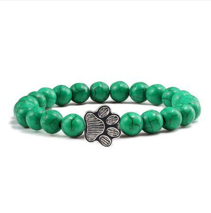 Cat Claw Bracelet Natural Turquoise Weathered Micro Inlay Bracelet 8MM Beaded Bracelet 2103987949294