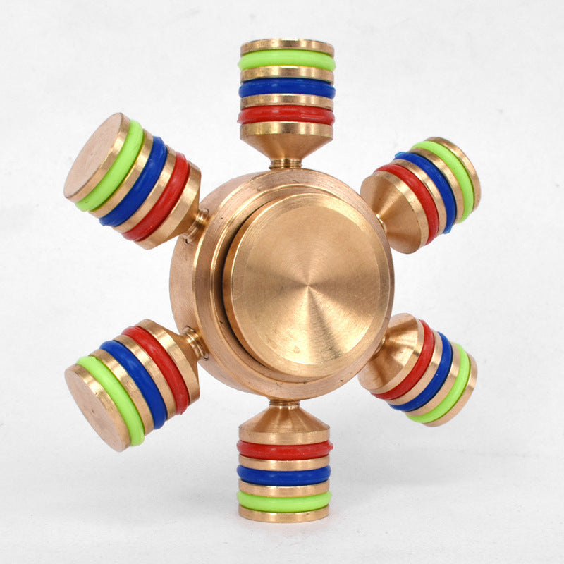 Colorful circle three head six arm gyro 2106713919774