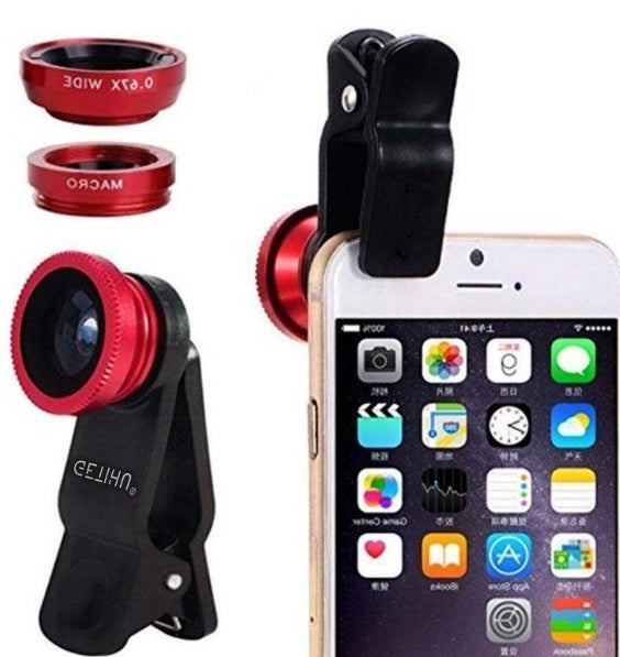 Universal Fisheye Lens 3 in 1 Mobile Phone Clip Lenses Fish - 图片 3