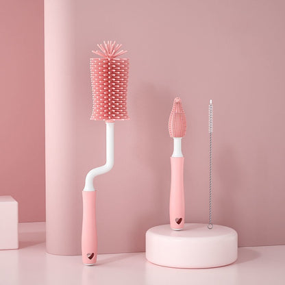 Baby Silicone Baby Bottle Brush Straw Scrubbing Baby Bottle Brush Cleaning 210ac38e edef 4266 a75f 51cba7c60af4