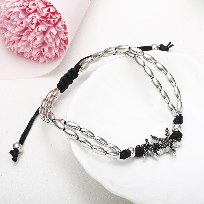 Round Starfish Yoga Pendant Anklet 2110733369023