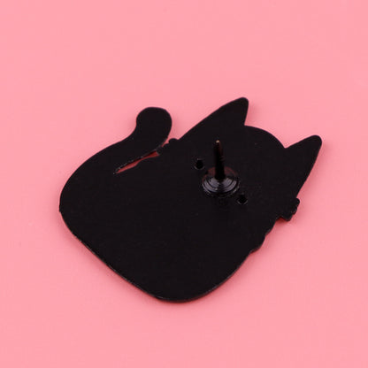 Creative Cartoon Cute Black Cat Alloy Brooch