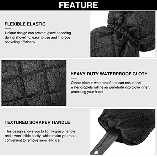 Ice scraping gloves and snow shovel for windshield 2117371926929