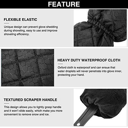 Ice scraping gloves and snow shovel for windshield 2117371926929