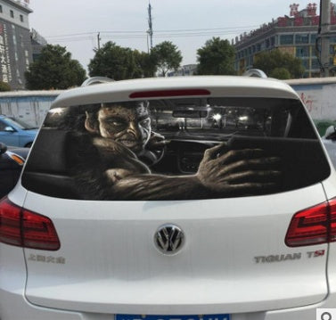 After the car manufacturers selling creative funny stickers horror 3D stereo file Glass Sticker personality perspective 21199