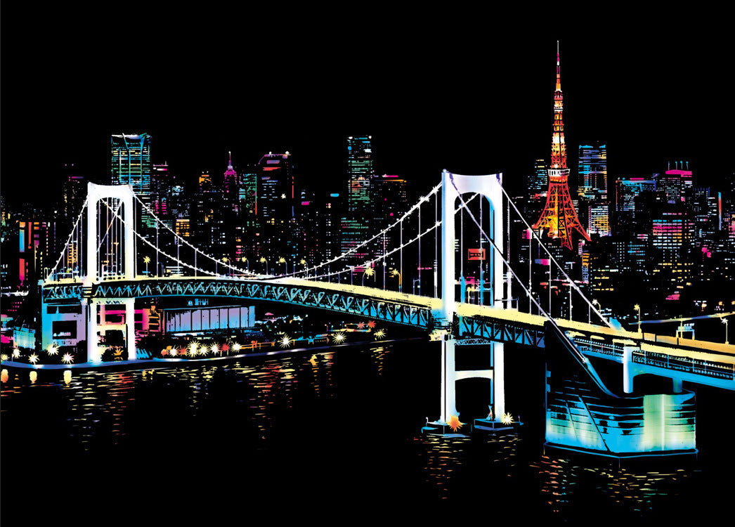 City night scratch painting 2120676999323
