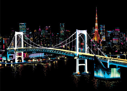 City night scratch painting 2120676999323