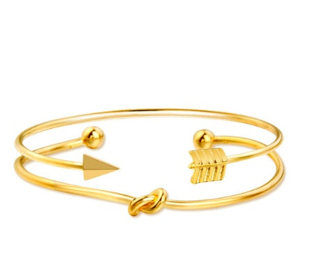 Modyle   Gold Color Crystal Wedding Bracelets Set CZ Stone Heart Bracelets Bangles For Woman 212168154691369