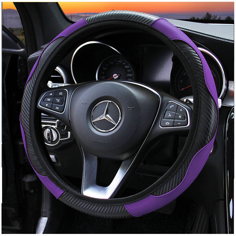 Carbon fiber sports steering wheel cover 2124407027109