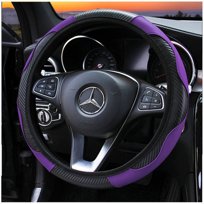 Carbon fiber sports steering wheel cover 2124407027109