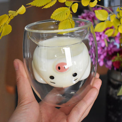 3D Double Layer Lovely Panda Cup Skull Wine Cup - HD Wireless Product #28