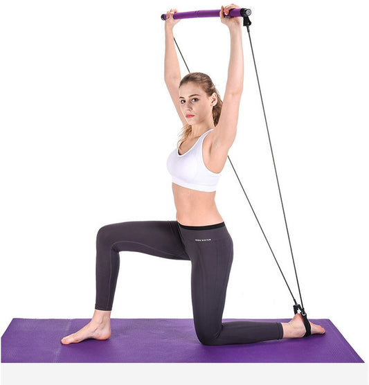 Yoga Crossfit Resistance Bands Exerciser Pull Rope Portable Gym Workout Pilates Bar Trainer Elastic Bands 2130999816567