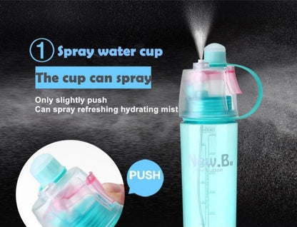 Spray Water Bottle 600ML Sports Cycling Mist Spray Water Bottle 2131159807159
