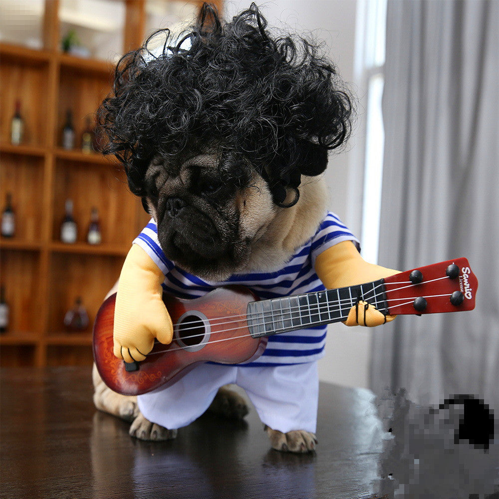 Pet dog guitarist dress 2134204322294