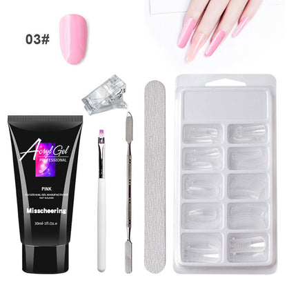Painless Extension Gel Nail Art Without Paper Holder Quick Model Painless Crystal Gel Set 2136256777032