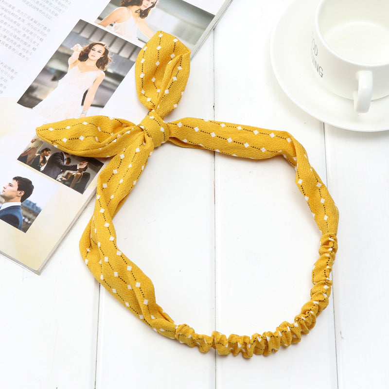 Big bow tie bunny ears headband 2138799270246