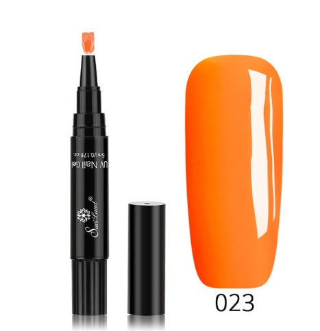 3 In 1 Gel Nail Varnish Pen Glitter One Step Nail Art Gel Polish Hybrid - HD Wireless Product #61