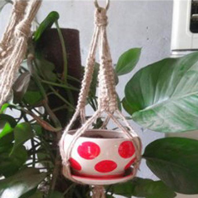 Hanging Pot Holder Rope Basket 2144505694653