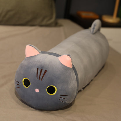Large Size Cartoon Cat Plush Toys Stuffed Cloth Doll Long Animal Pillow Cushion 2145192440322