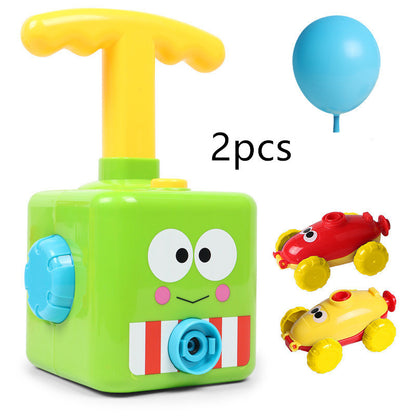 Power Balloon Launch Tower Toy Puzzle  Education Inertia Air Power Balloon Car Science Experimen Toy For Children Gift 214727