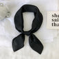 Pure color ladies tie wrap silk scarf 214767598663