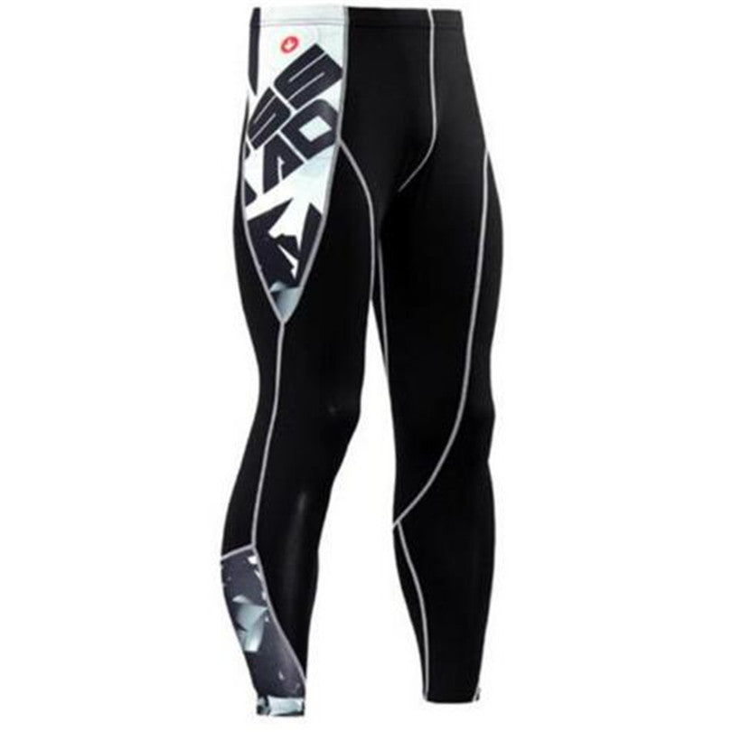 Summer Men's Blackout Compression Tight Fitting Pants 2151179734692