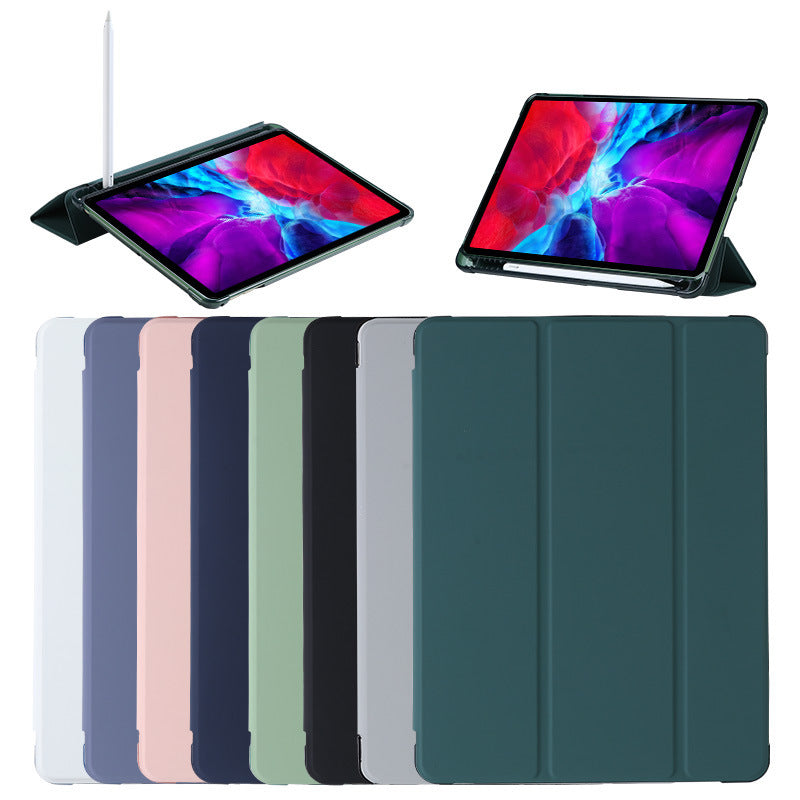 Compatible with Apple, Suitable for ipad10.9 protective cover pro10.5 with pen slot mini dormant leather case TPU airbag air4 soft shell - 图片 3