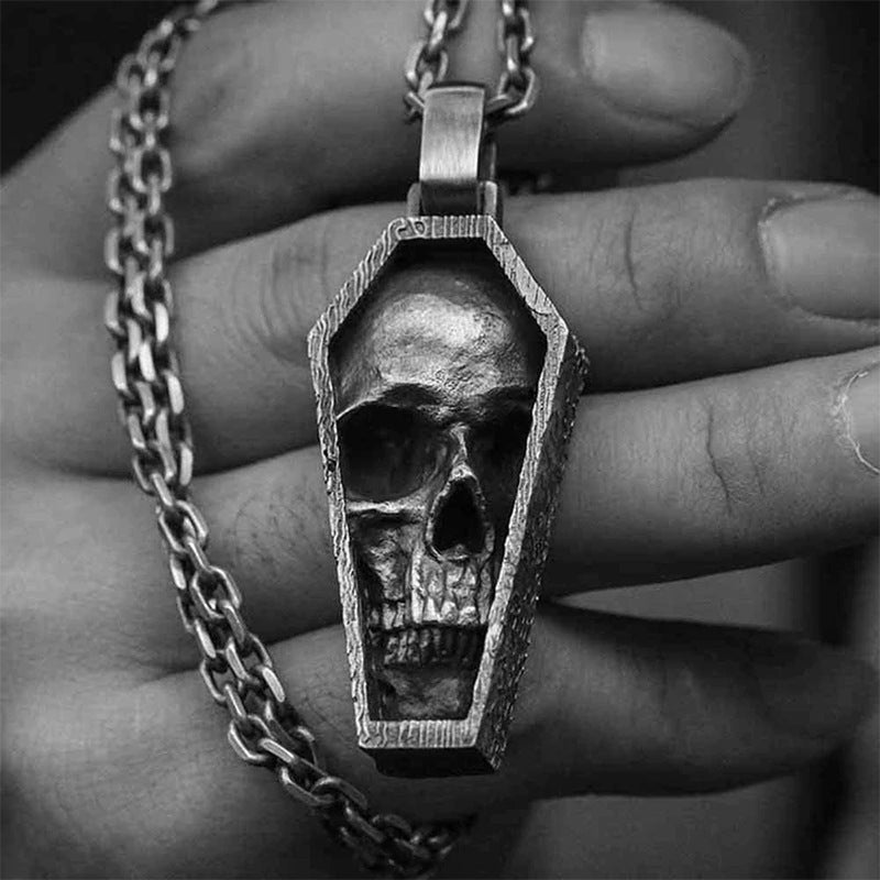 Sterling Silver Brass Vintage Skull Necklace 2152f119 731a 4c89 b1ef 18bf2e2a23de