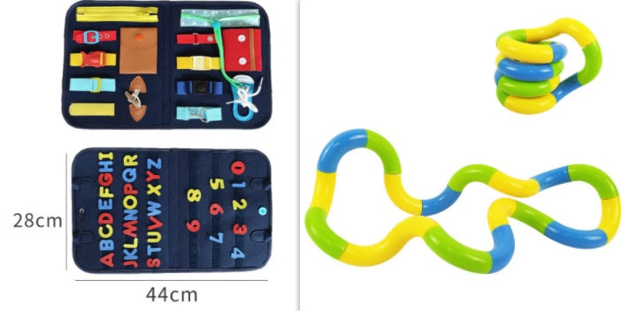 New Busy Book Children's Busy Board Dressing And Buttoning Learning Baby Early Education Preschool Sensory Learning Toy 21544