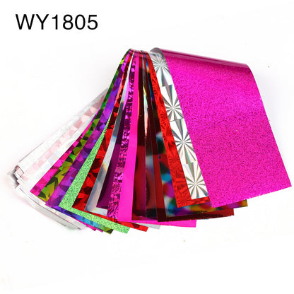 16pcs 20x4cm Mix Nail Art Transfer Foil Sticker - HD Wireless Product #22