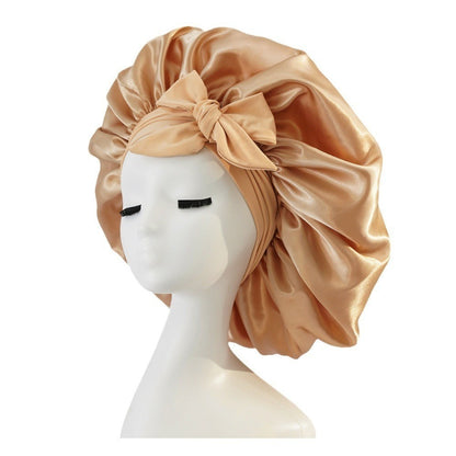 Satin Ribbon Round Bow Elastic Nightcap 216d8ac0 2ae0 4252 add8 fc2a21024231