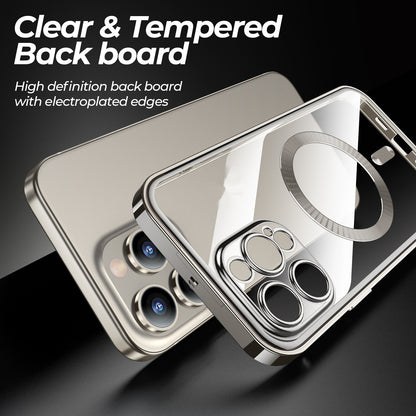 Anti-Privacy Metal Buckle Magnetic Support Wireless Charging Double-Sided Lens Full Cover Phone Case Protective Cover 2173e53