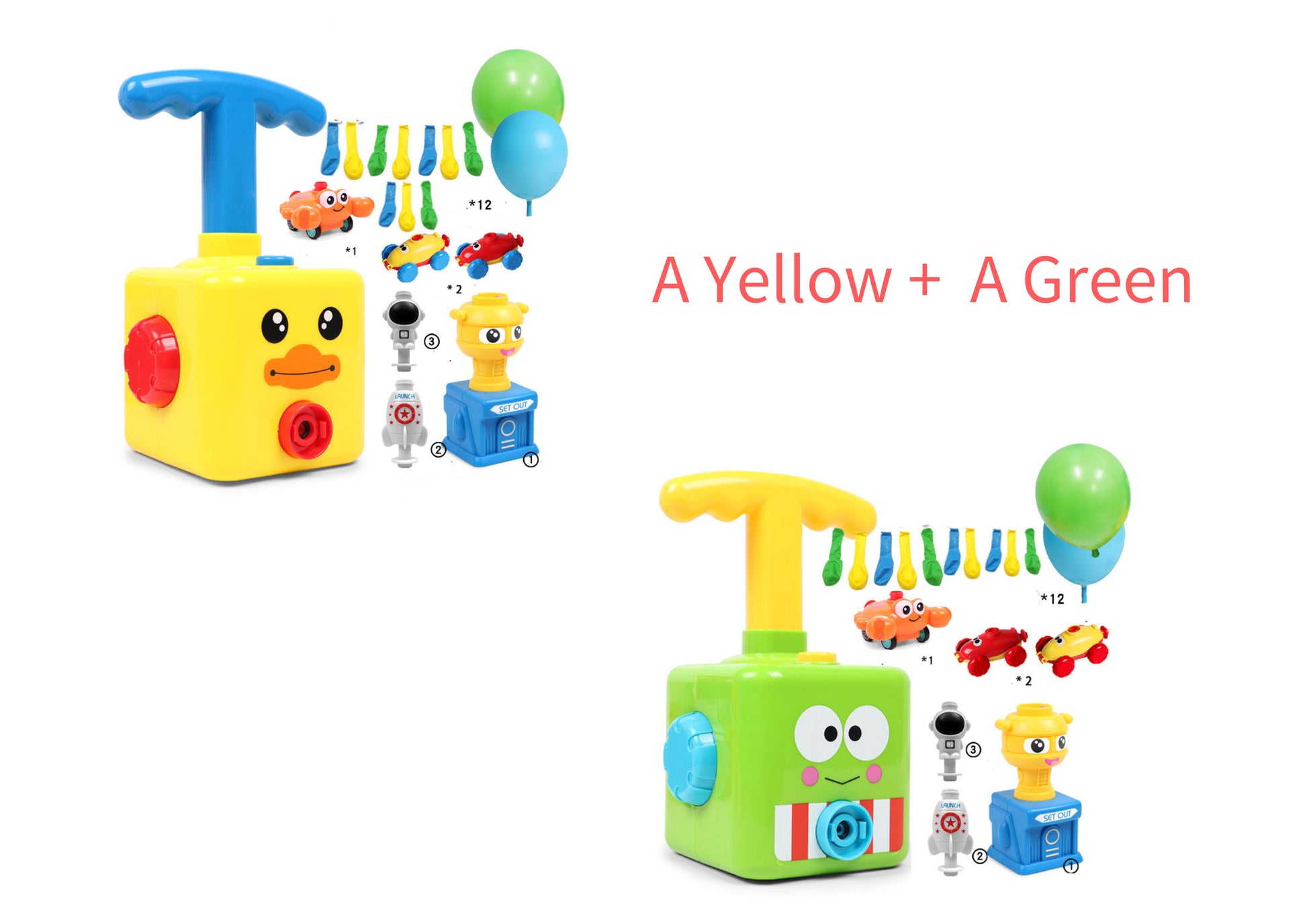 Power Balloon Launch Tower Toy Puzzle  Education Inertia Air Power Balloon Car Science Experimen Toy For Children Gift 217926