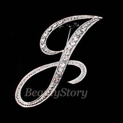 English letter brooch with diamonds 2190460190033