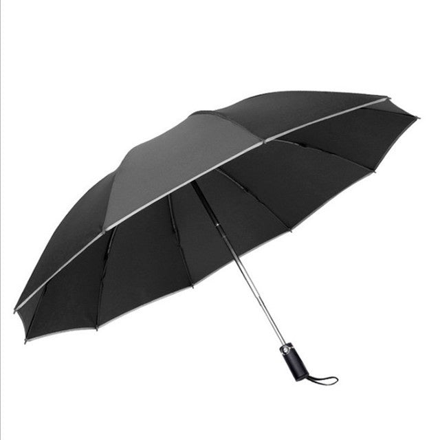 Inverted Umbrella Travel Portable Windproof Folding Umbrella,10Ribs Auto  Close Umbrella,Reflective Stripes For Night Safety 