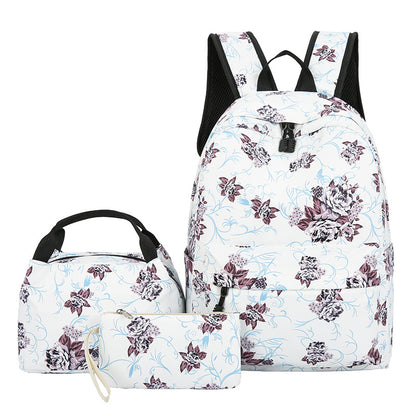 Casual Backpack Three-piece Large Capacity Student Schoolbag Japanese Style 21950352589 210612214