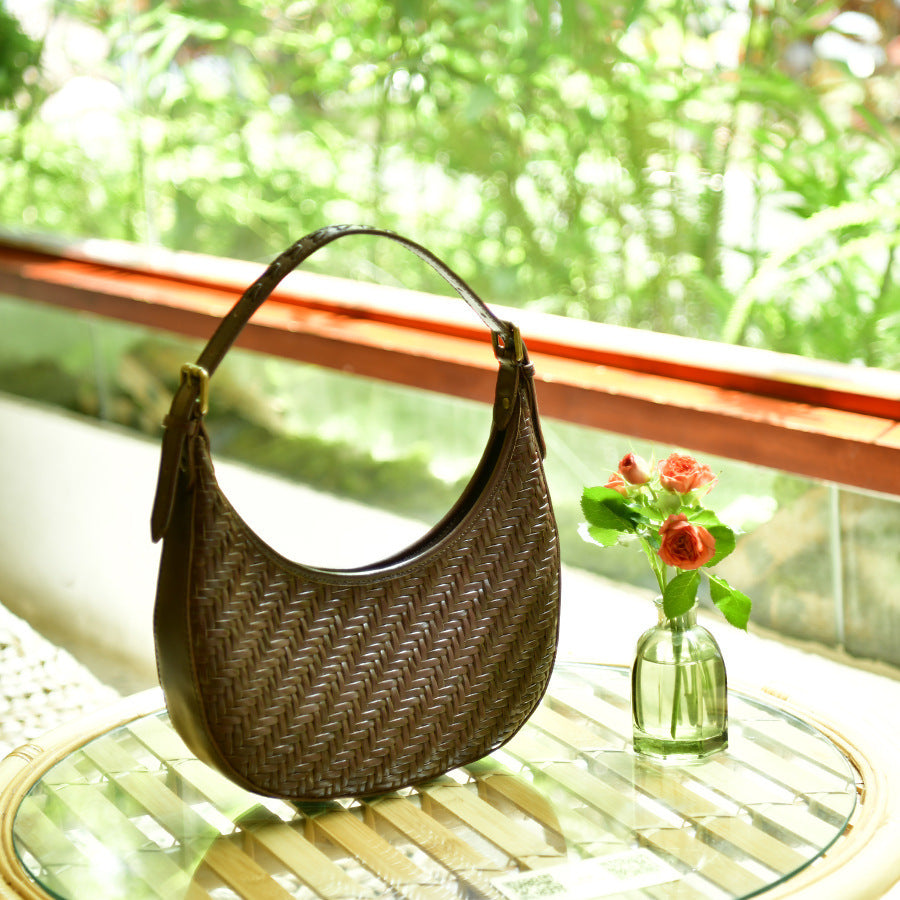 First Layer Cowhide Retro Underarm Bag 21dfe7dc 51dc 4068 b8fb fa75708b605f