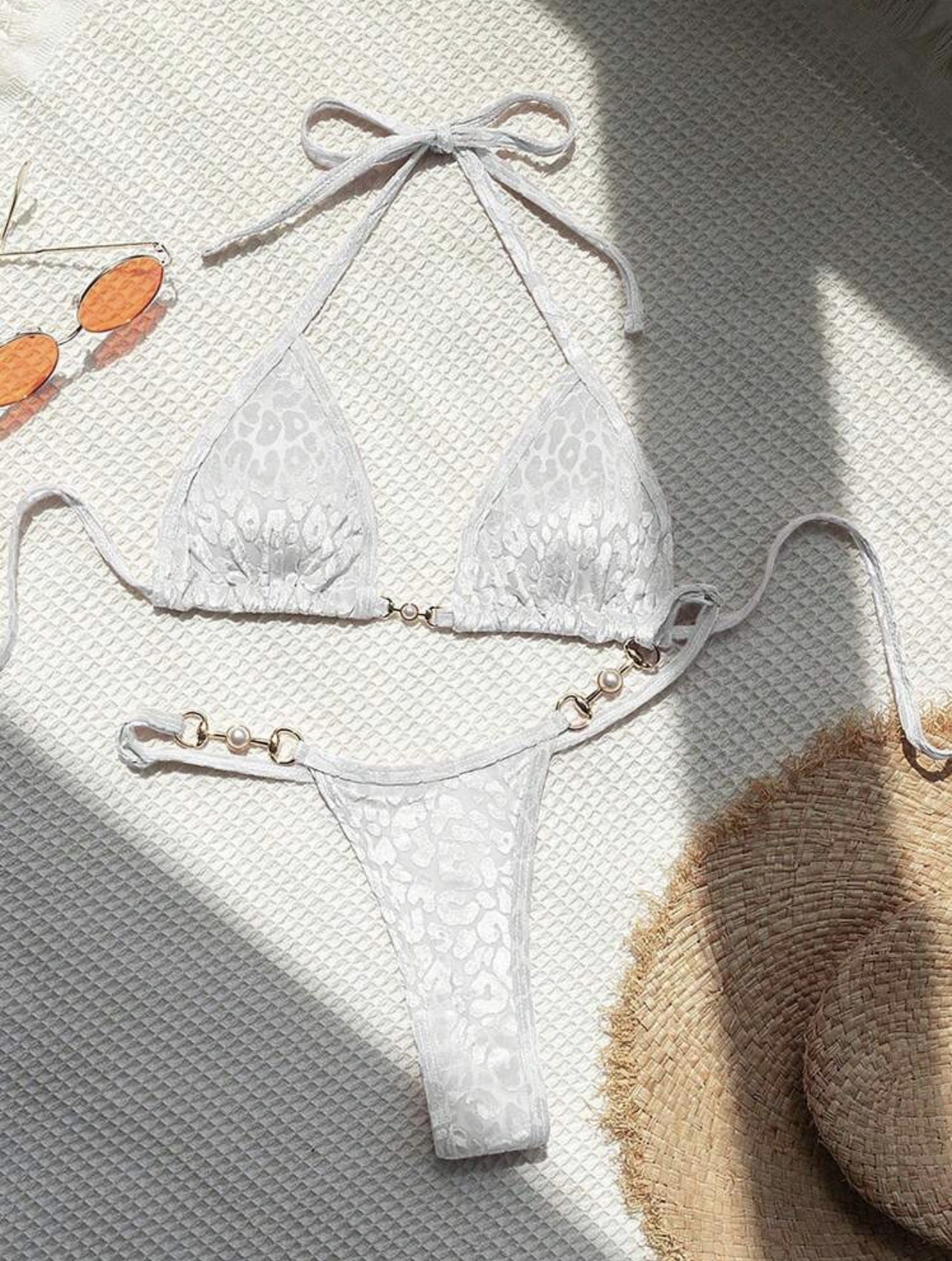T-shaped Pearl Leopard Special Fabric Swimwear Swimsuit Bikini 21e7dc29 7469 4900 9f83 6774ee3e4096 9645673d 39fa 480f 9c4c c