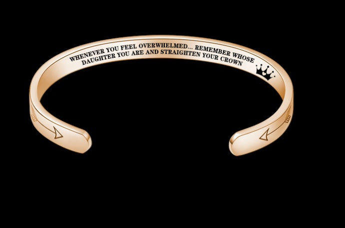 Mantra Bracelet With Quotes Stainless Steel Cuff Inspirational Jewelry Graduation Gift 2201613793260