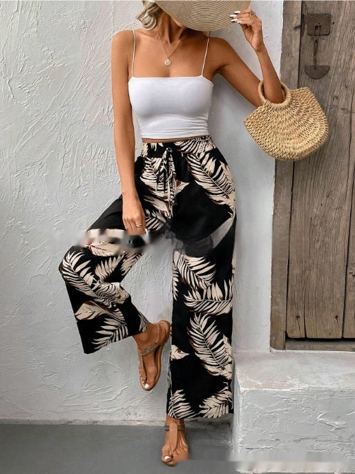 New Women's Trousers Elastic Waistband Straight High Waist 2202068b a62d 4b11 a7a2 b5c219b2df88 fine